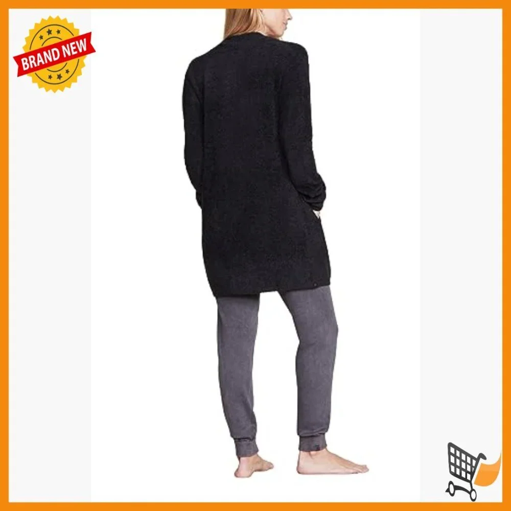 Soft Lightweight Knit Wrap Cardigan with Pockets, Small-Medium